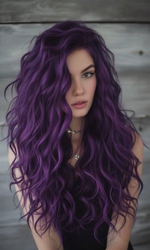 cabello morado